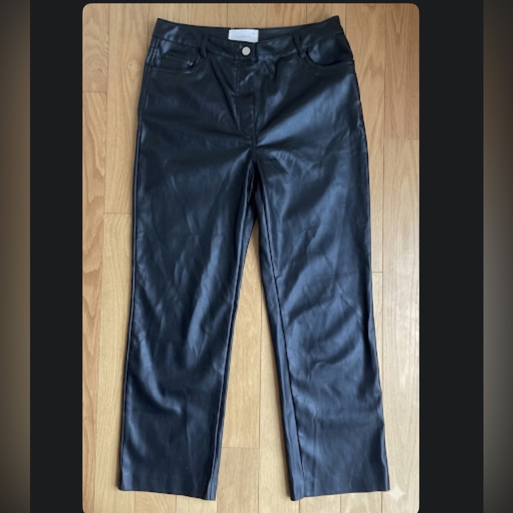 Six Fifty Vegan Leather Straight Leg Pants - Large